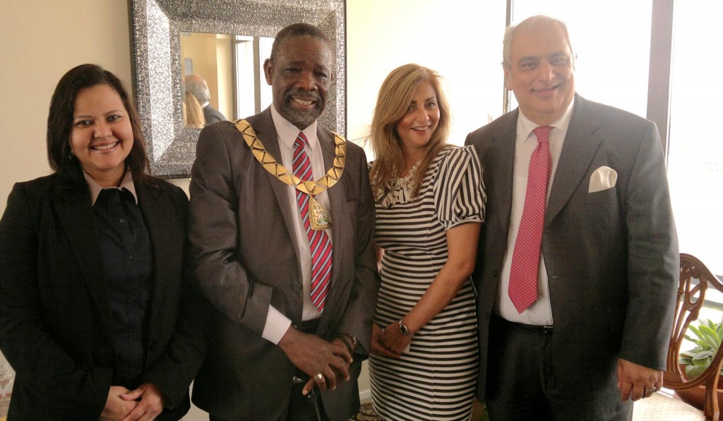 With the Mayor of Brent